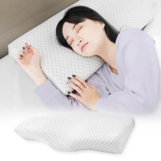 【Beroso 倍麗森】3D空氣棉防鼾護頸紓壓蝶型記憶枕頭B26(SGS檢驗合格 12cm 益眠機能枕 世界地球日 母親節)