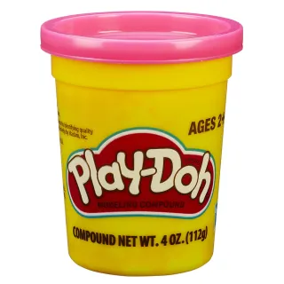 【PLAYDOH 培樂多】黏土補充罐系列-單罐無毒黏土4oz-亮粉紅色 B6756(小麥黏土/ 幼兒學習玩具/觸覺玩具)