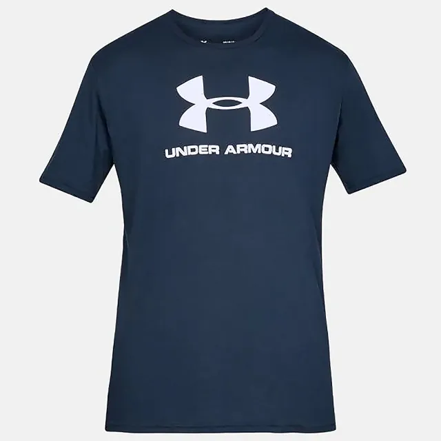 【UNDER ARMOUR】UA 男 Training Graphics排汗快乾短T-Shirt_1329590-408(學院藍)