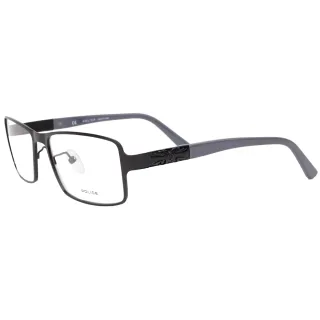 【POLICE】義大利經典圖騰設計款光學眼鏡(黑/灰 POV8810-0531)