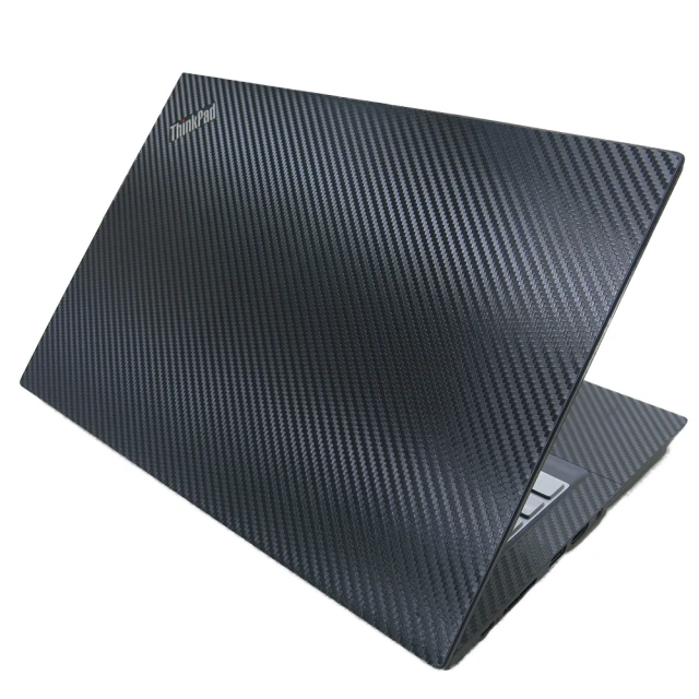 【Ezstick】Lenovo ThinkPad T495s 黑色立體紋機身貼(含上蓋貼、鍵盤週圍貼、底部貼)