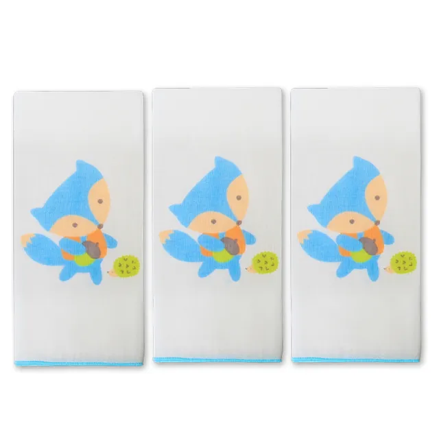 【VIVIBABY】台灣製 小狐狸精梳棉超柔紗布手帕-9入(MIT高密度紗布巾 手帕 餵奶巾 洗澡巾)