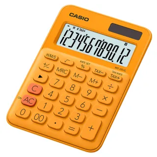 【CASIO 卡西歐】12位元繽紛馬卡龍色系便利型計算機-柳橙橘(MS-20UC-RG)