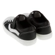 【布布童鞋】台灣製流行黑白色皮質帆布兒童休閒鞋(T9P132D)