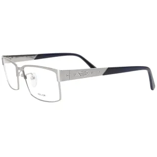 【POLICE】品牌自由精神款設計師系列光學眼鏡(銀/深藍 POV8812-0Q39)