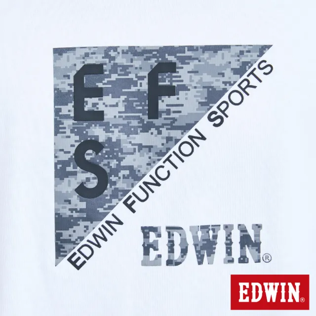 【EDWIN】男裝 EFS數位迷彩溫變短袖T恤(白色)