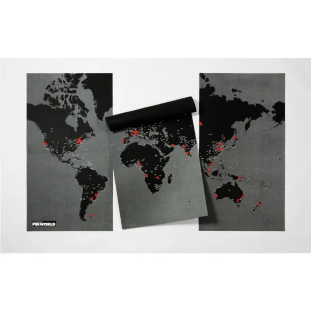 【palomar】環遊世界發燒組(拼世界地圖 XL版 黑色+圖針 30針裝)