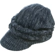 【COGIT】抗寒保暖條紋編織遮耳帽(黑灰色)