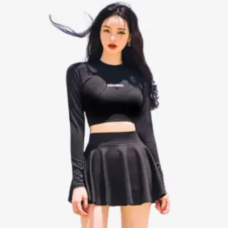 【SeasonsBikini】泳衣泳裝長袖遮肉裙式泳衣bikini -492(泳衣泳裝長袖遮肉裙式泳衣)