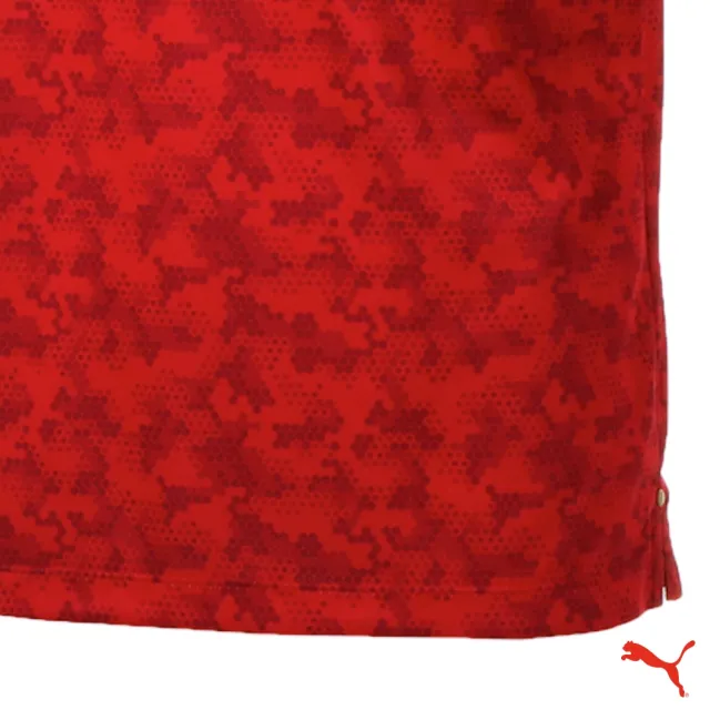 【PUMA】GOLF 男版翻領蜂巢設計POLO衫 Honeycomb POLO衫大紅(923836 03)
