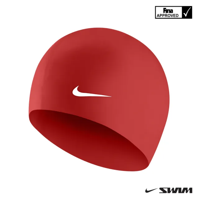 【NIKE 耐吉】SWIM 矽膠泳帽 紅 93060-614_OS(男女泳帽)