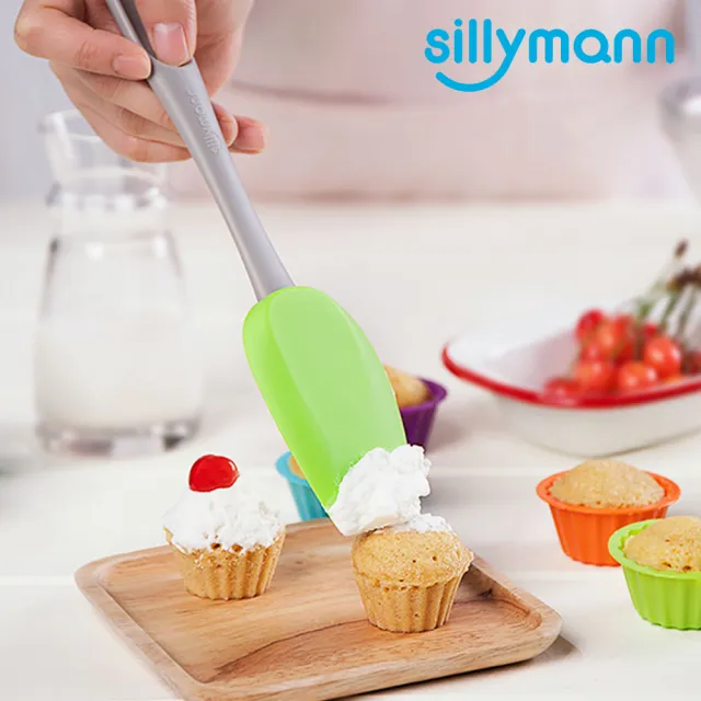 【韓國sillymann】100%鉑金矽膠長柄抹刀(鉑金矽膠可進洗碗機高溫清潔可沸水消毒)