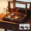 【TaKaYa】10入木質手錶收納盒/附鎖/防塵/含錶枕(日本/台灣製造)