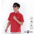 【遊遍天下】男款格紋抗UV防曬涼感吸濕排汗機能POLO衫GS1011紅色(M-5L)