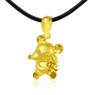 【今生金飾】錢錢鼠墜(黃金墜飾)