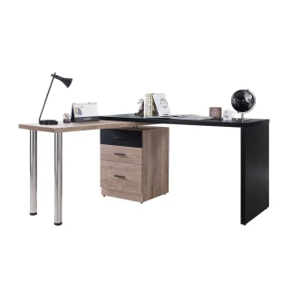 【BODEN】奧利卡4.8尺多功能旋轉書桌/L型工作桌/辦公桌