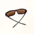 【ALEGANT】輕奢祕魯棕方框全罩式偏光墨鏡/外掛式UV400太陽眼鏡(外掛式/包覆式/寶麗來墨鏡/車用太陽眼鏡)