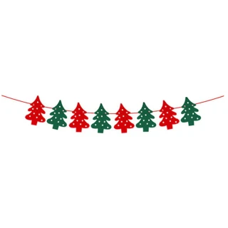 【BLS】聖誕毛氈布裝飾吊旗-聖誕樹(節慶派對/裝飾佈置/吊旗)