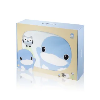 【KU.KU. 酷咕鴨】寶寶保暖雙層童毯彌月禮盒(藍/粉)
