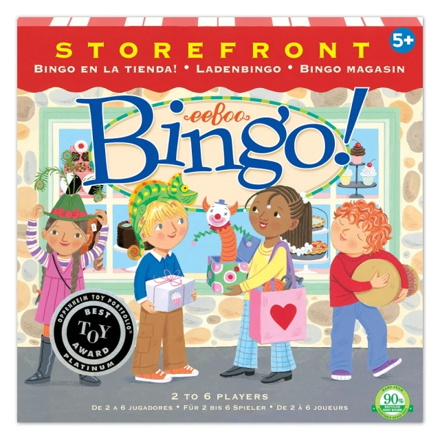 【美國 eeBoo 桌遊】Storefront Bingo(商店街賓果遊戲)
