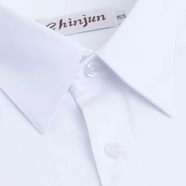 【CHINJUN】勁榮抗皺襯衫-短袖、白底斜紋、s8056(任選3件999 現貨 商務 男生襯)