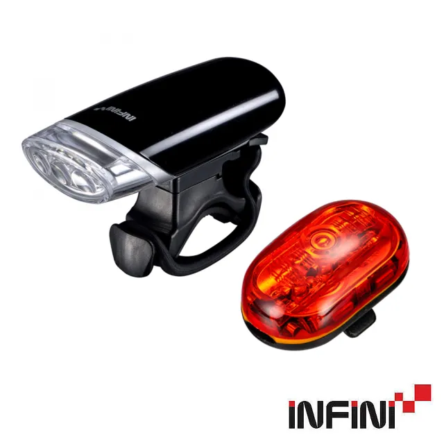 【INFINI】I-1202 LED前後燈組 I-112W+I-402R(頭燈/警示燈/尾燈/夜騎/安全/自行車/單車)
