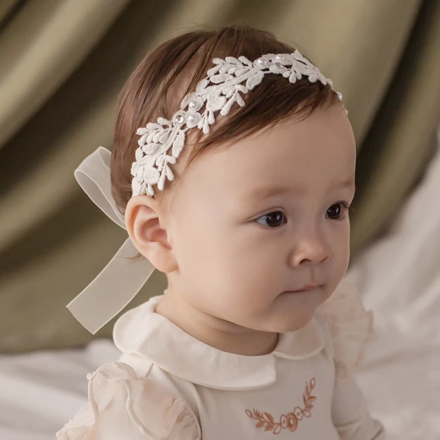 【Happy Prince】韓國製 Lilian小百合女嬰兒童蕾絲髮帶(嬰兒髮帶 兒童髮飾)