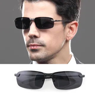 【DZ】UV400防曬偏光太陽眼鏡墨鏡-型潮格調(黑框灰片)