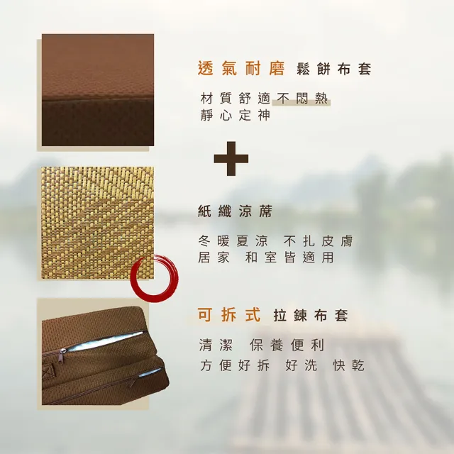 【莫菲思】戀香 紙纖方形手提式禪修拜墊/坐墊(跪墊 打坐墊)