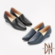【DN】跟鞋_MIT質感素面全真皮尖頭楔型鞋(黑)