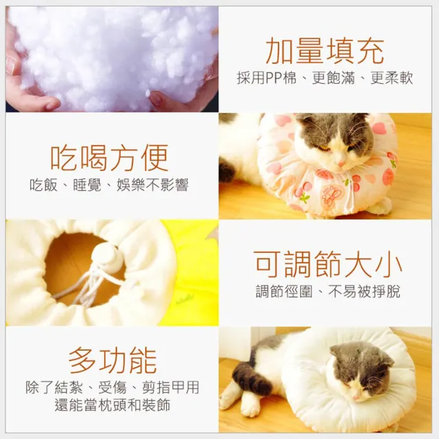 【VENCEDOR】伊莉莎白防咬舔頭套圈-單圖(單圖款貓咪/狗狗防舔防咬圈/脖套頭套/伊莉莎白圈/寵物項圈-2入)