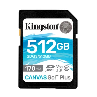 【Kingston 金士頓】Canvas GO Plus SDXC 512G 記憶卡(SDG3/512GB)