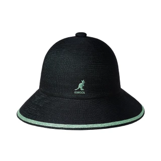 【KANGOL】TROPIC STRIPE 鐘型帽(黑色)