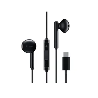 【HUAWEI 華為】原廠CM33 經典耳機-新款黑 Type C 三鍵線控_適用Mate20/P20系列(全新盒裝)