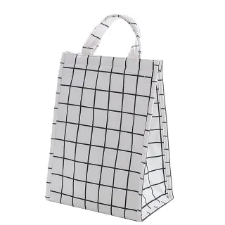 【E.City】交換禮物 極簡幾何風保溫保冷野餐便當包(一包多用途)