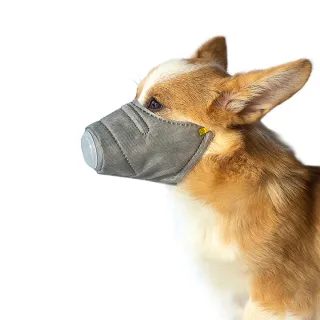 【PETDOS派多斯】狗狗氣閥式防護口罩(防病毒 防霧霾 防花粉 防尾氣 灰色 S/M/L)