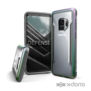 【x-doria】SAMSUNG Galaxy S9 極盾SHIELD鋁合金防摔手機殼 - 繽紛虹(軍規防摔認證 MIL-STD-810G)
