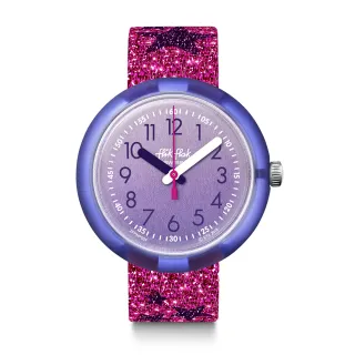 【Flik Flak】兒童錶 GLITTER STARS 閃亮之星 手錶 瑞士錶 錶(34.75mm)