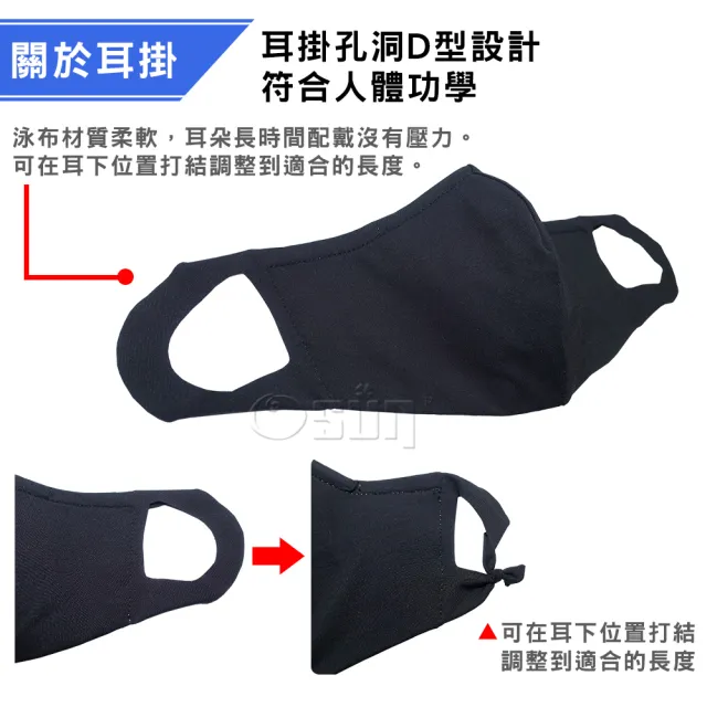 【Osun】一體成型防疫3D立體三層防水運動透氣布口罩台灣製造-2個一入(顏色任選/特價CE319)