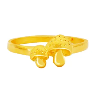 【金合城】森林系香菇黃金戒指 2RES028(金重約0.56錢)