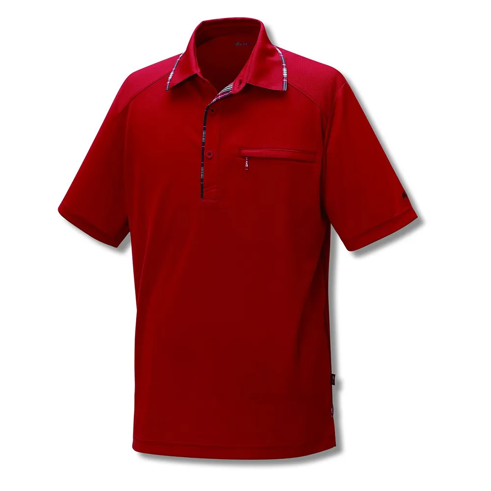 【Fit 維特】男-吸排抗UV短袖POLO衫-杜鵑紅 GS1104-18(抗UV/吸濕排汗/休閒上衣)