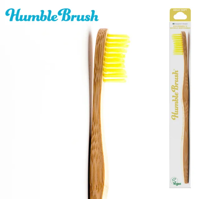 【Humble Brush 環保樂】瑞典竹製成人軟毛牙刷(5色)