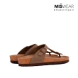 【MISWEAR】女-涼鞋-Genuins 純素皮革軟木女士夾腳涼鞋-棕