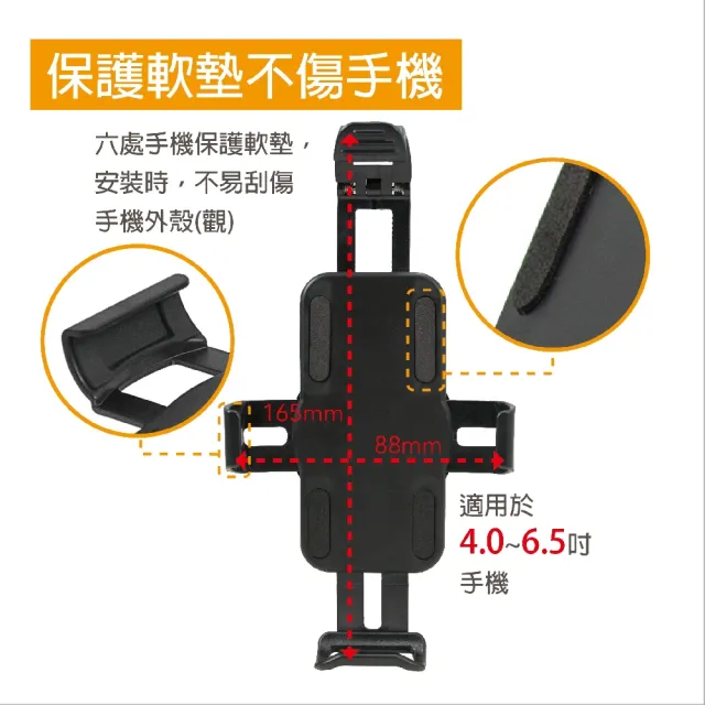 【digidock】鋁合金後照鏡桿式 記憶鎖定機車手機架(一手可拿取  M07)