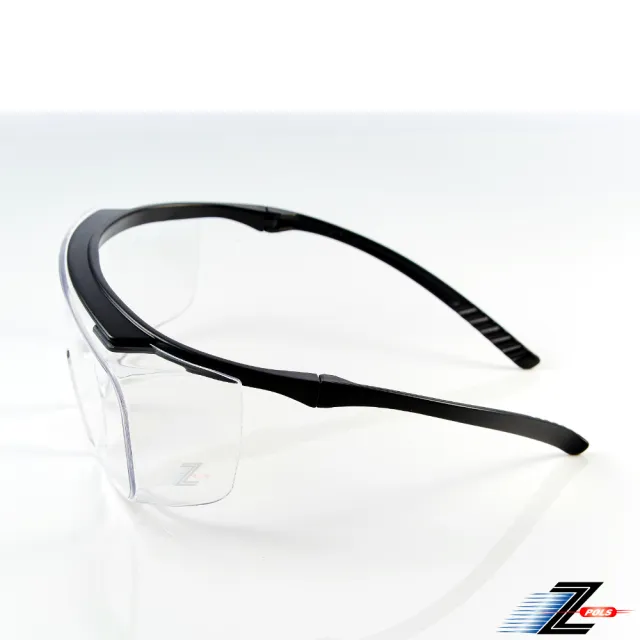 【Z-POLS】防霧升級款M28 全方位防護輕量設計透明抗UV400防塵防飛沫防疫眼鏡(可直接配戴也可包覆度數眼鏡)