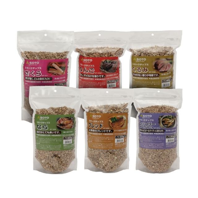 【SOTO】煙燻木片-大 500g 櫻桃/蘋果/核桃/胡桃/橡木/經典