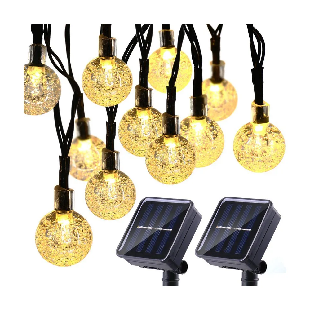 【AHOYE】太陽能LED玻璃球燈串  暖光 6.5米-30燈