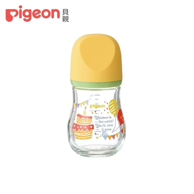 【Pigeon 貝親】設計款母乳實感玻璃奶瓶160ml(6款)