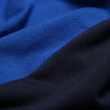 【Kspire】精品莫代爾棉側邊顯瘦上衣(藍色拼接 垂墜領 女裝上衣 無袖上衣 現貨)