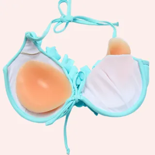 【TING BRA 婷姐內衣】泳裝配件 胸墊 豐胸神器 無黏性集中托高型防水矽膠胸墊(膚色 厚度2cm)